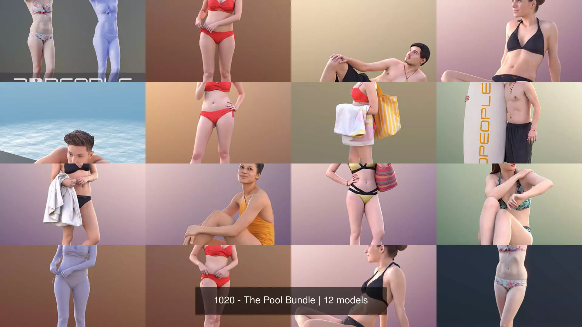 1020 - The Pool Bundle 3D Model Collection_6