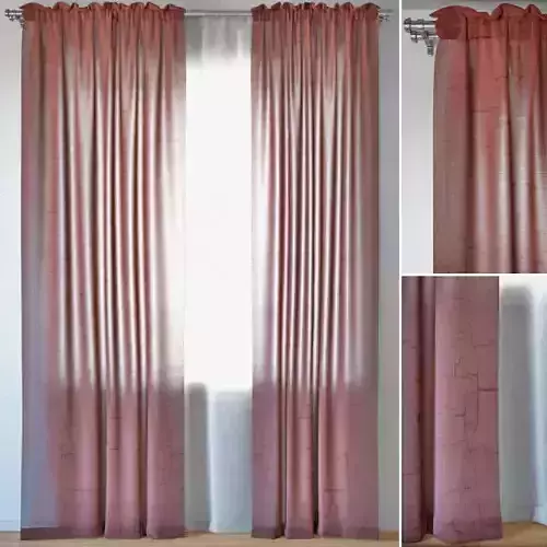 Curtains 98 ERICA CRUSH VOILE Coral