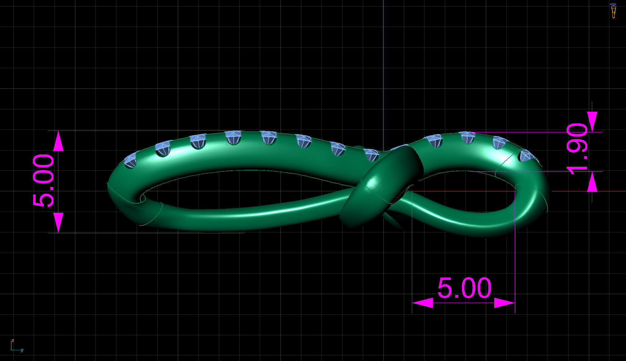 Cross Pendant 3D print model_3