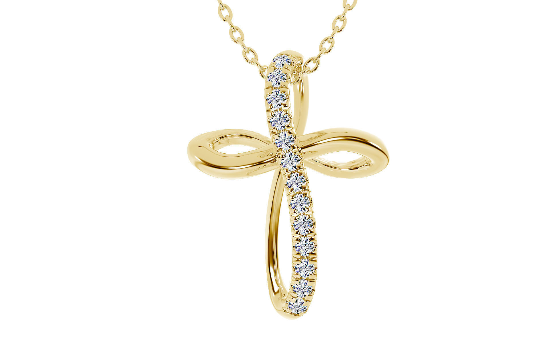 Cross Pendant 3D print model_1