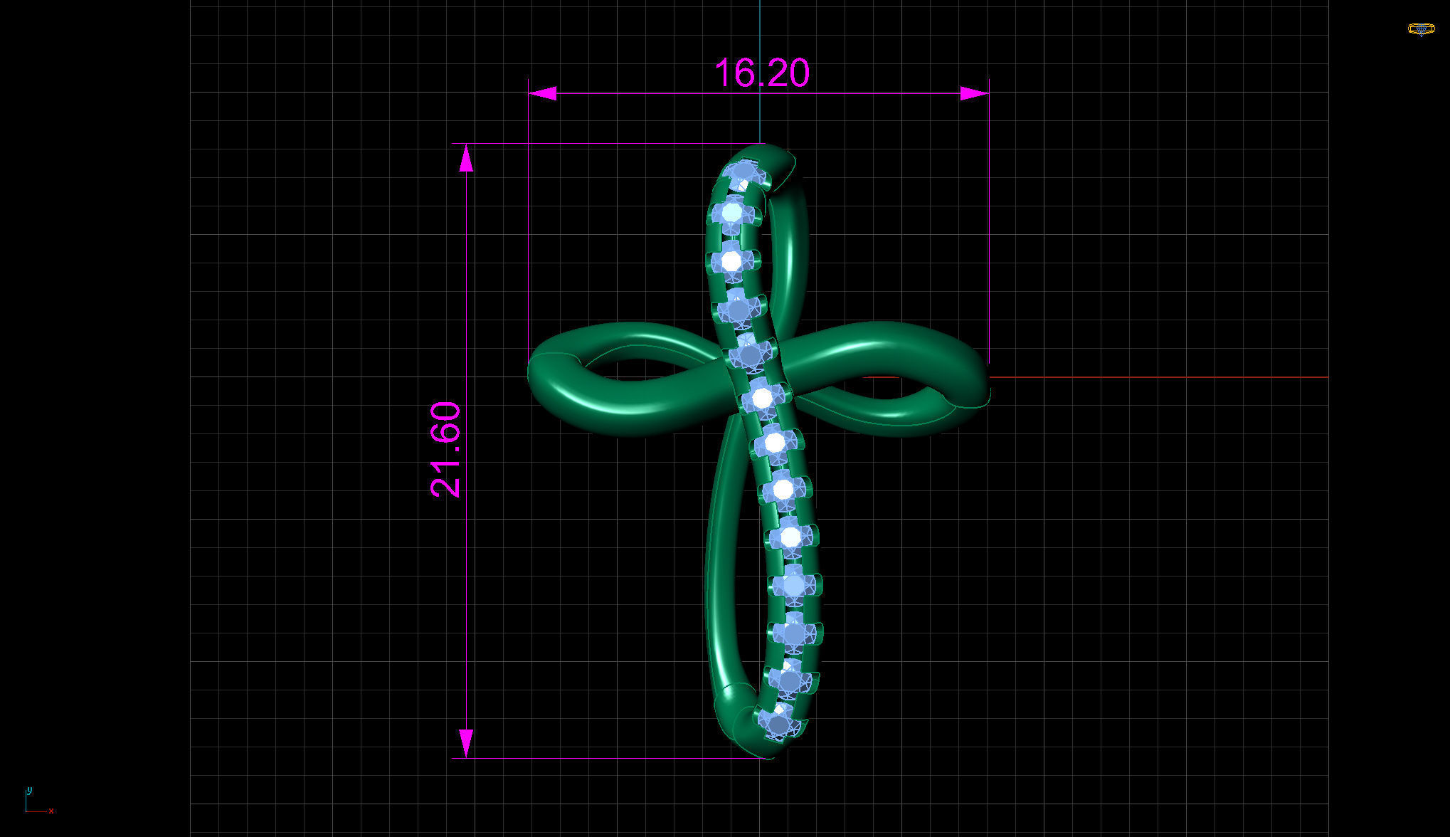 Cross Pendant 3D print model_2
