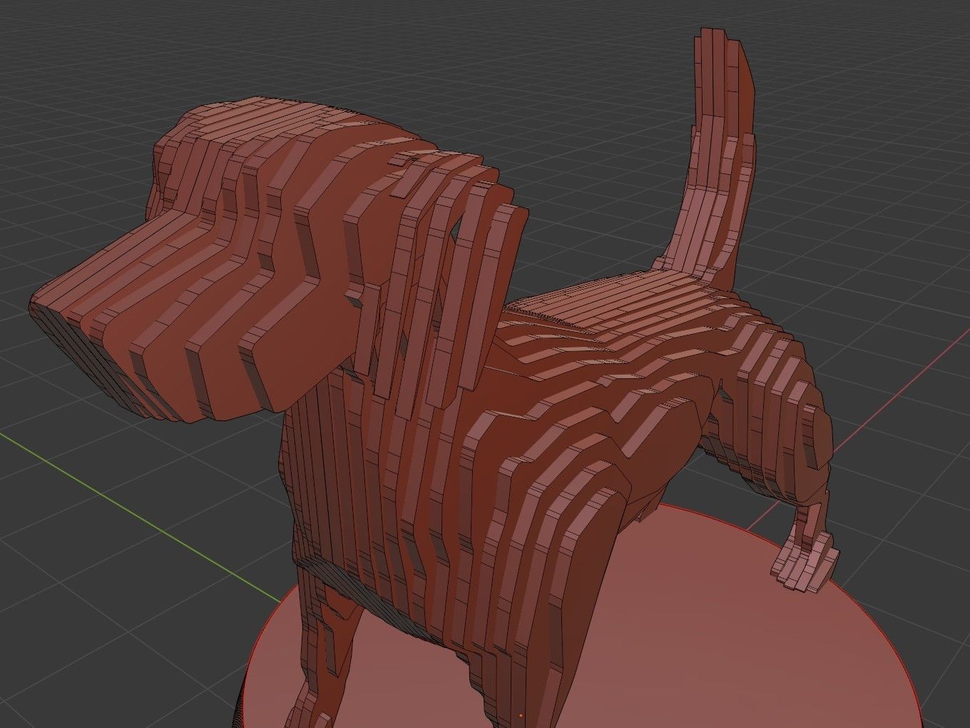 Parametric Dog Low-poly 3D model_7