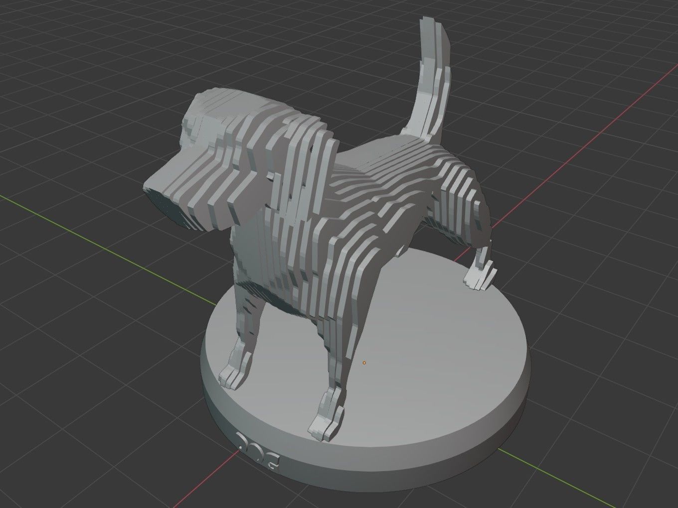 Parametric Dog Low-poly 3D model_5