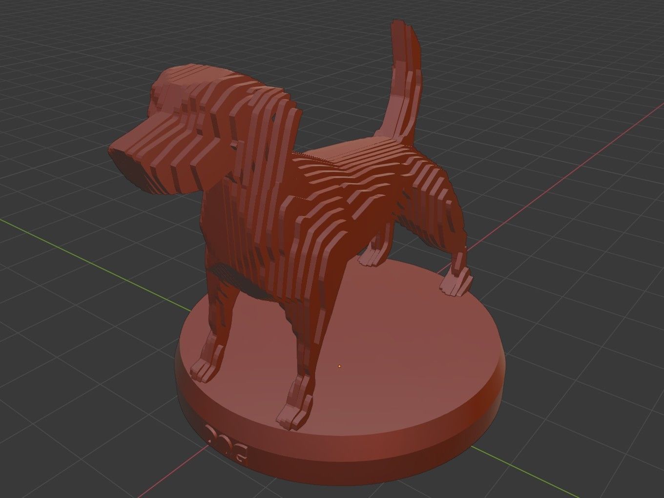 Parametric Dog Low-poly 3D model_8
