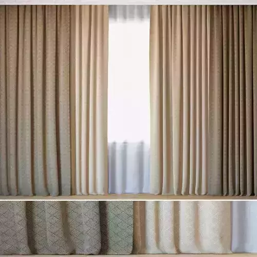 Curtains 100 Curtains with Tulle Fabricut Vicenza