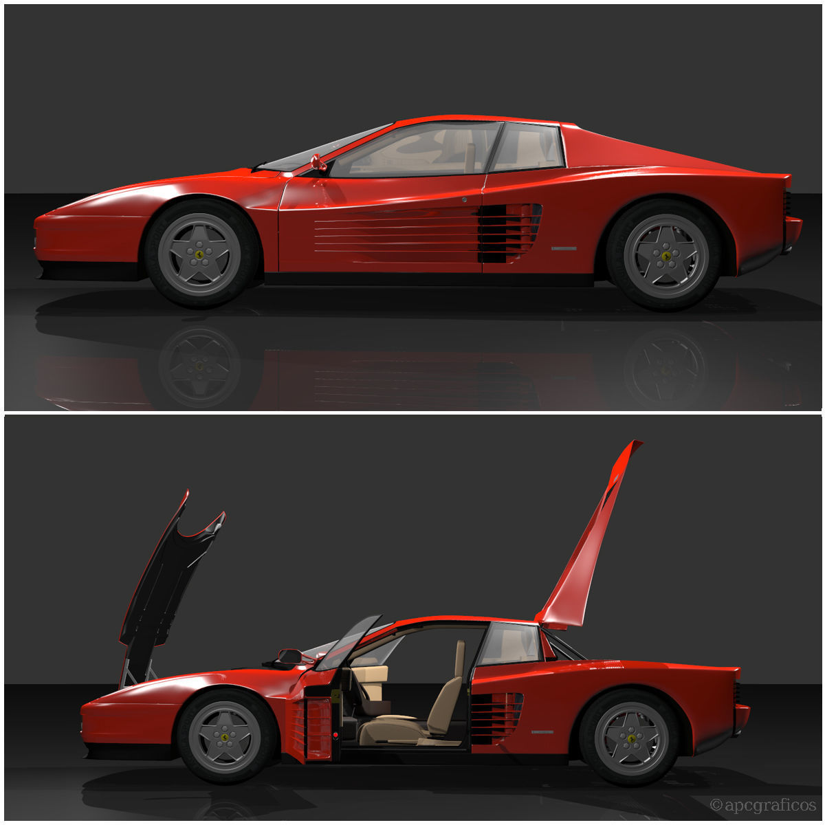 Ferrari Testarossa 3D model_15