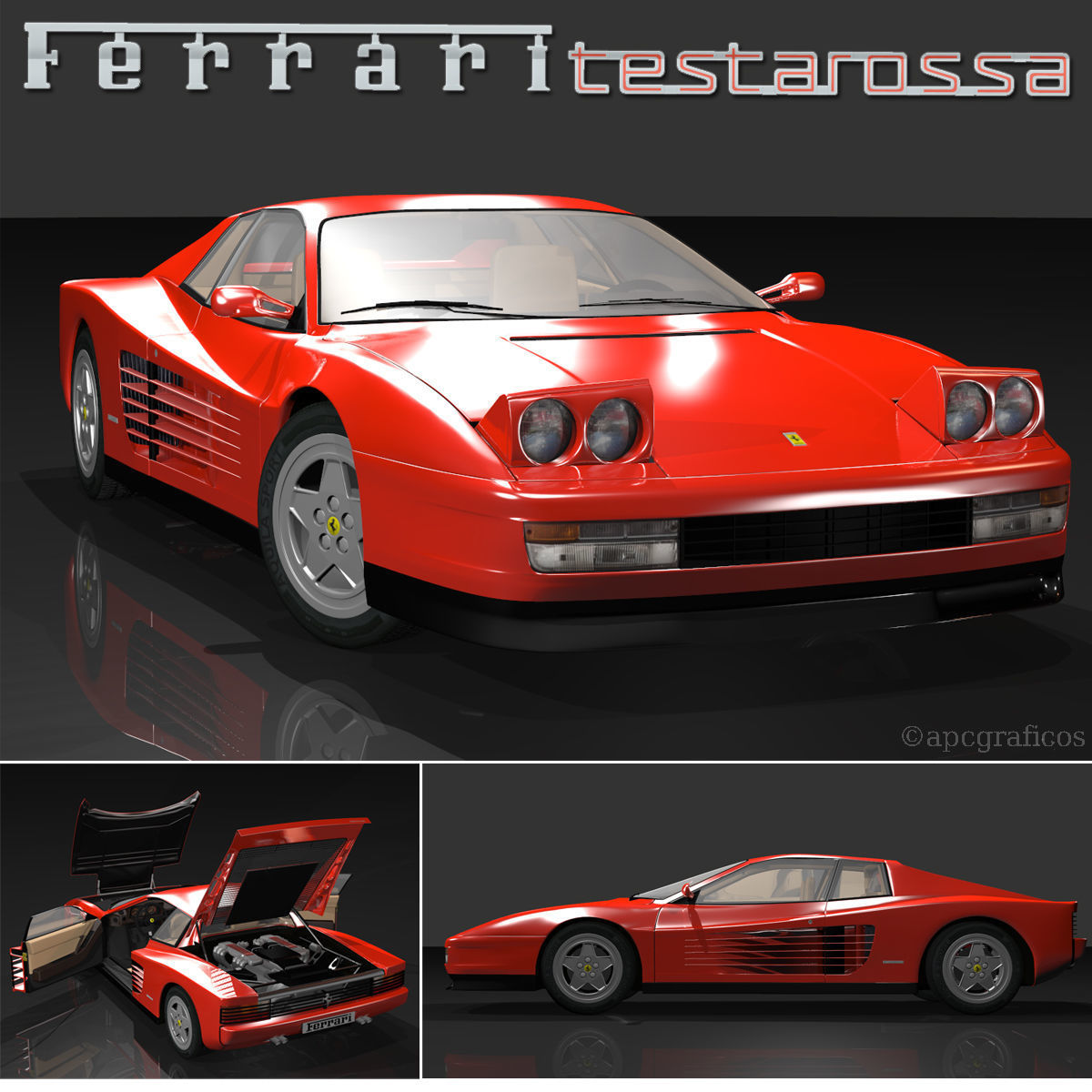 Ferrari Testarossa 3D model_14