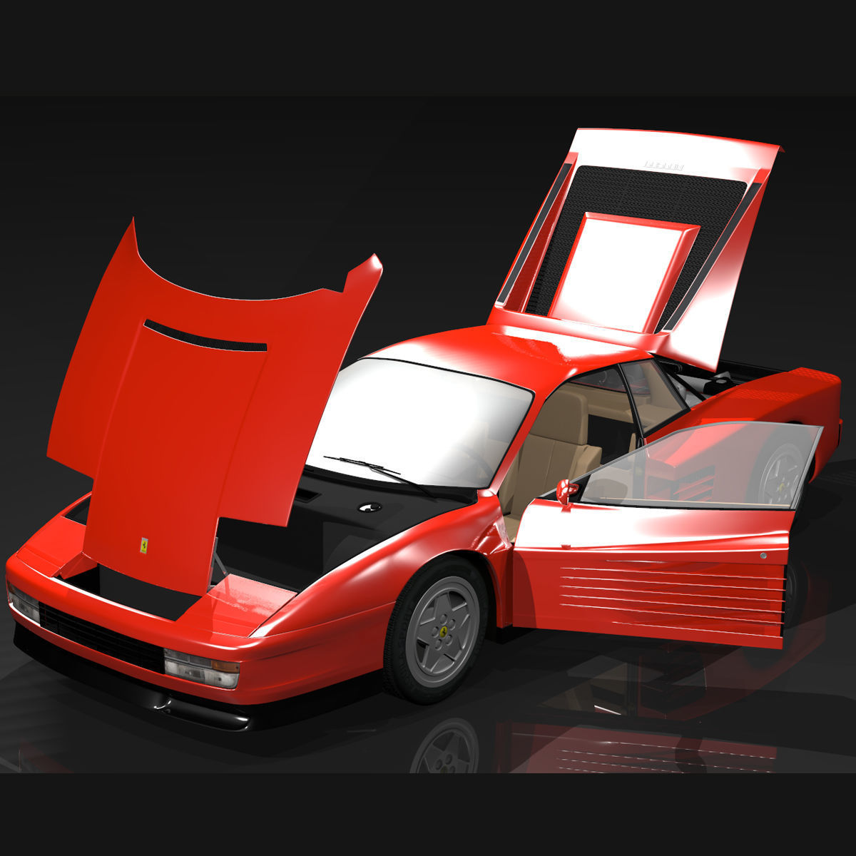 Ferrari Testarossa 3D model_12