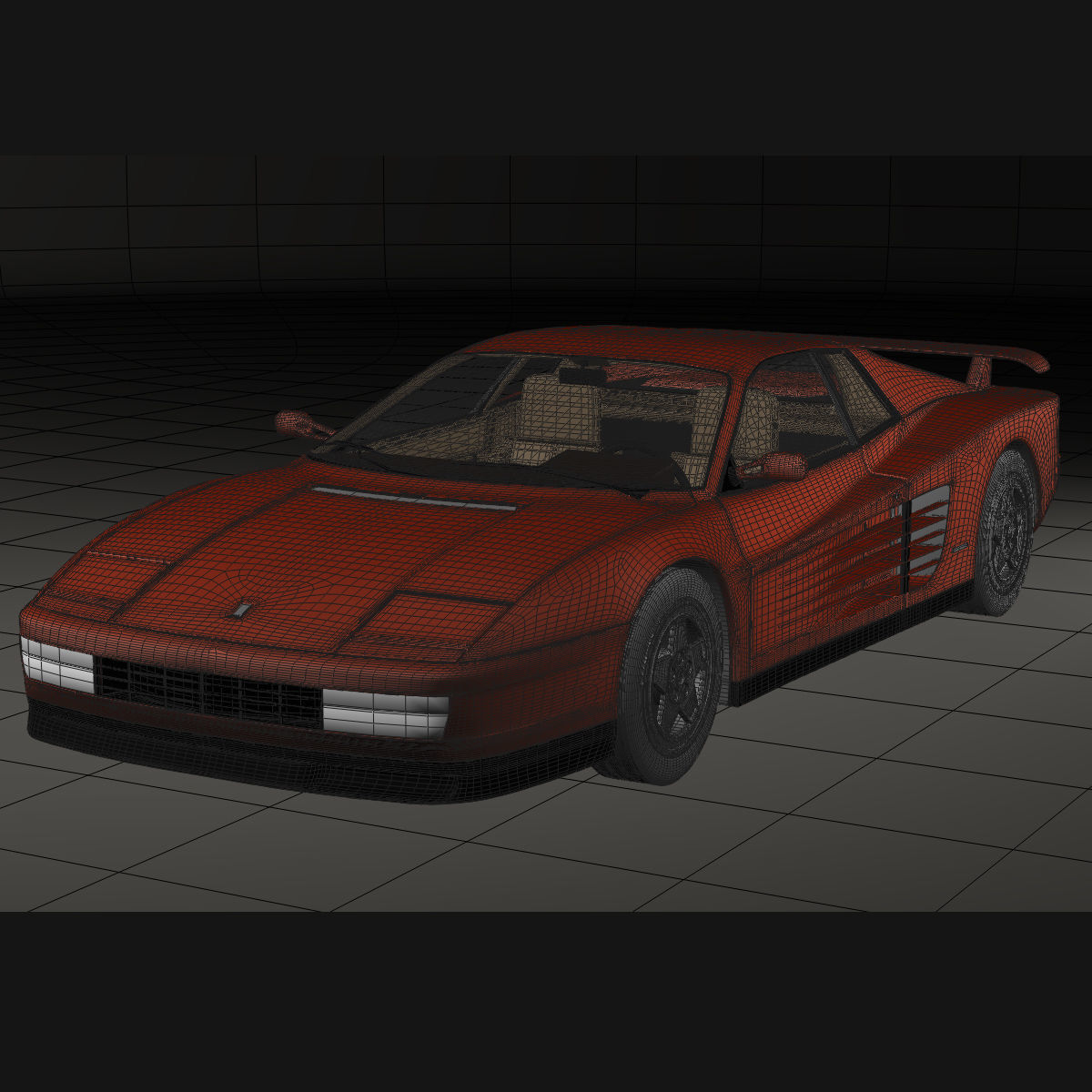 Ferrari Testarossa 3D model_4
