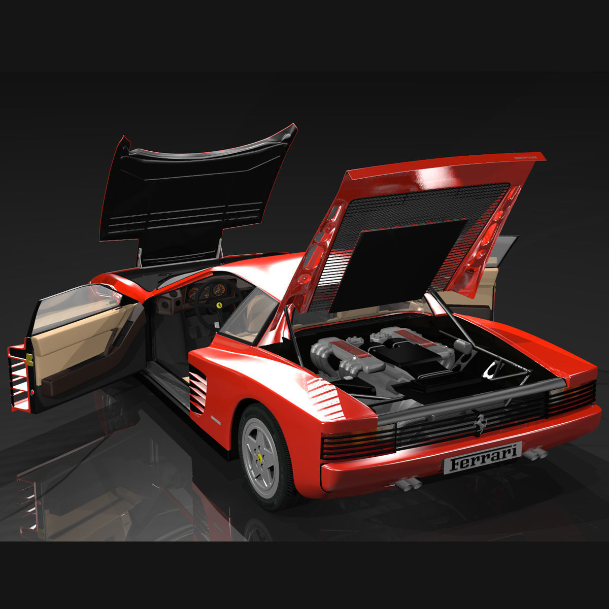 Ferrari Testarossa 3D model_13