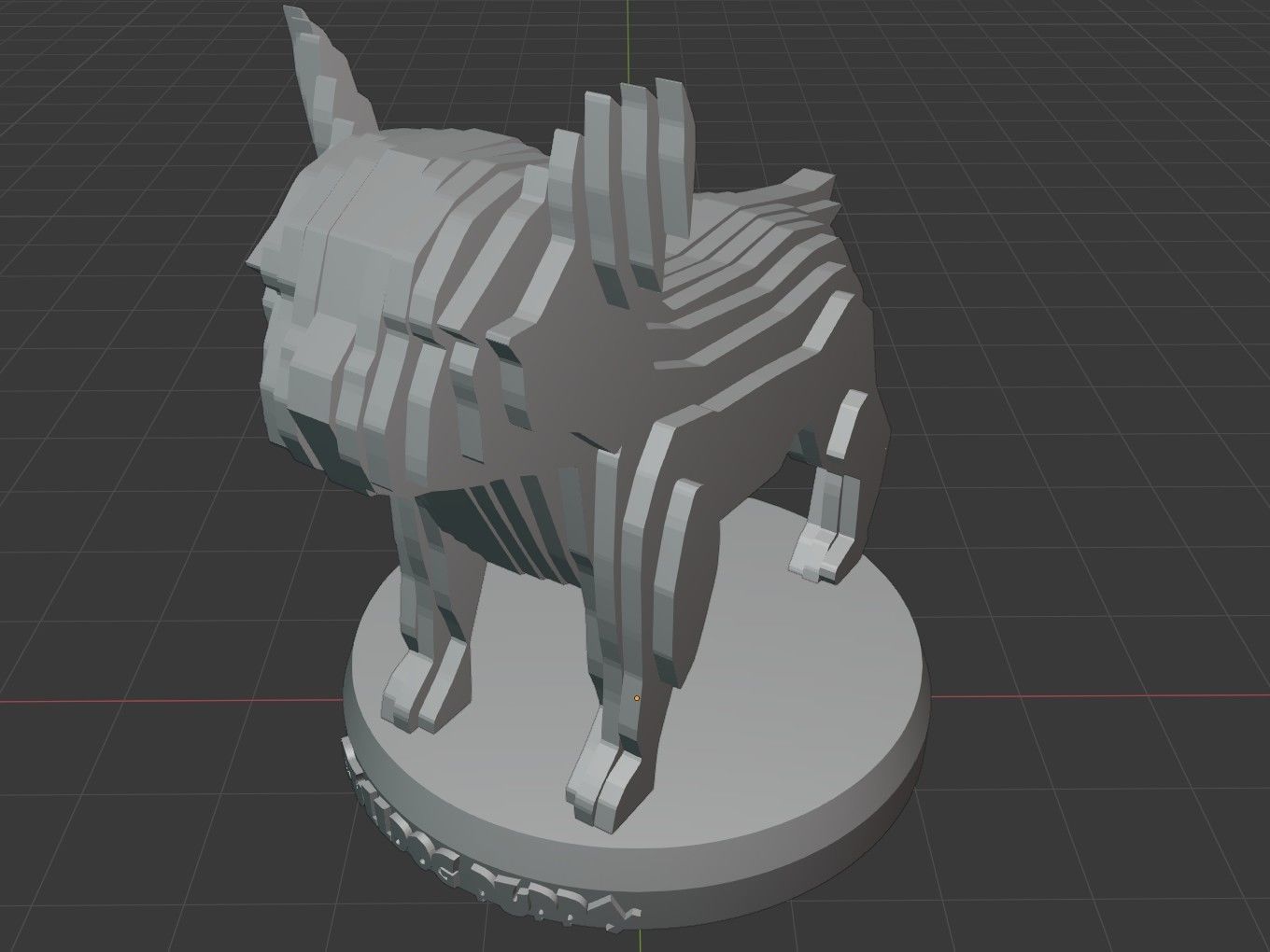 Parametric French Bulldog Puppy Low-poly 3D model_7