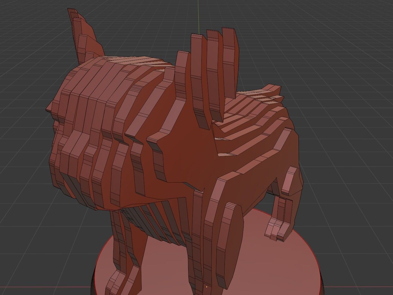 Parametric French Bulldog Puppy Low-poly 3D model_9
