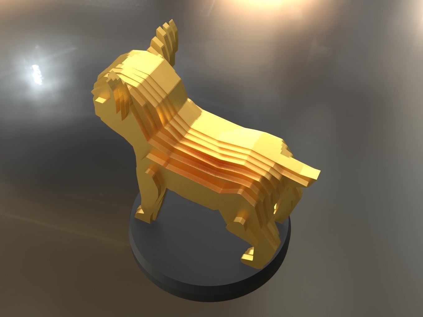 Parametric French Bulldog Puppy Low-poly 3D model_5