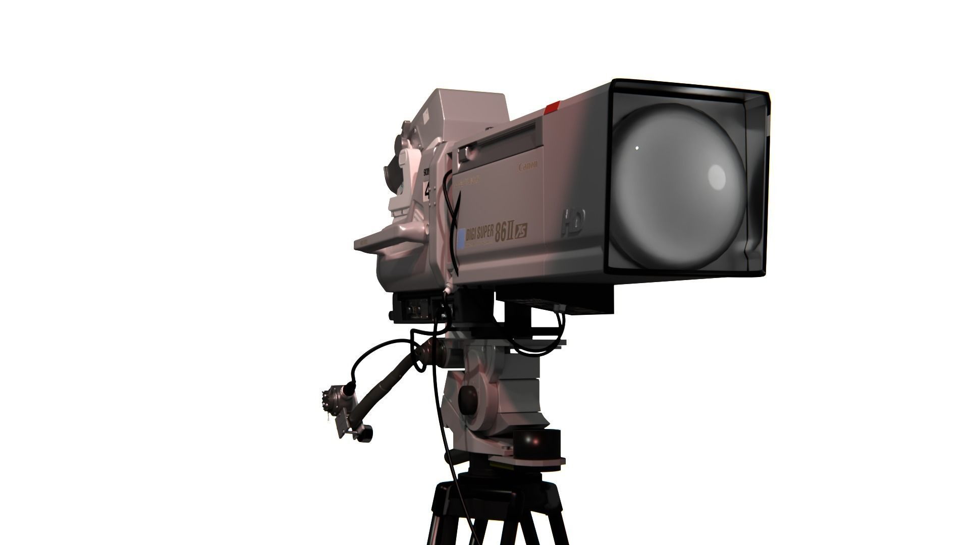Television Video Camera 3D model_6