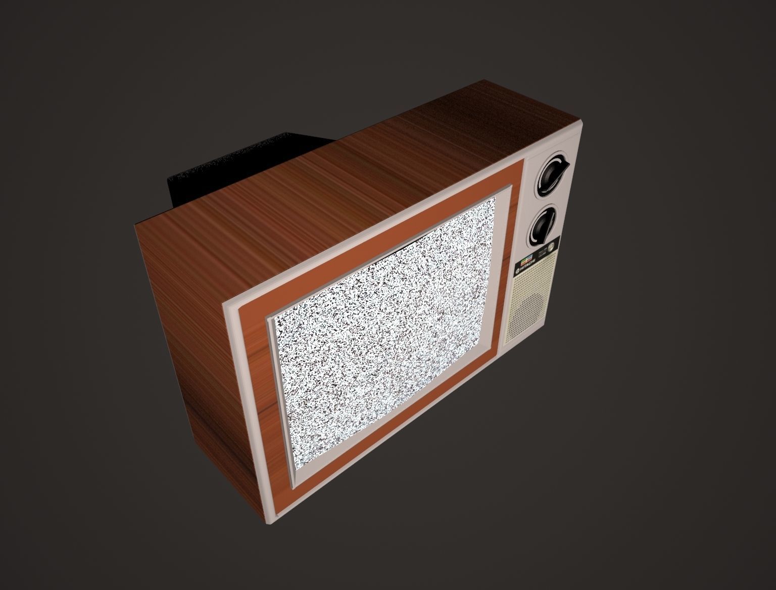 Old TV Free 3D model_1
