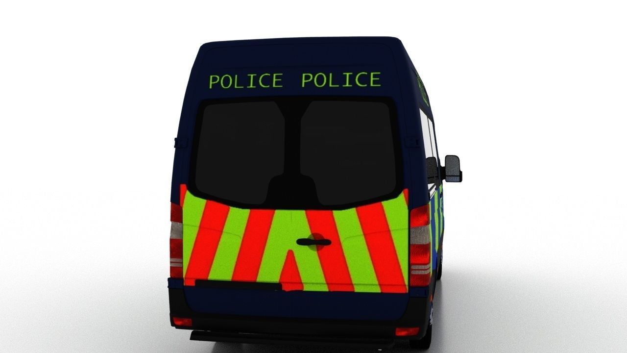 Mercedes Benz Sprinter L2H2 2009 England Police Passenger EU 3D model_4