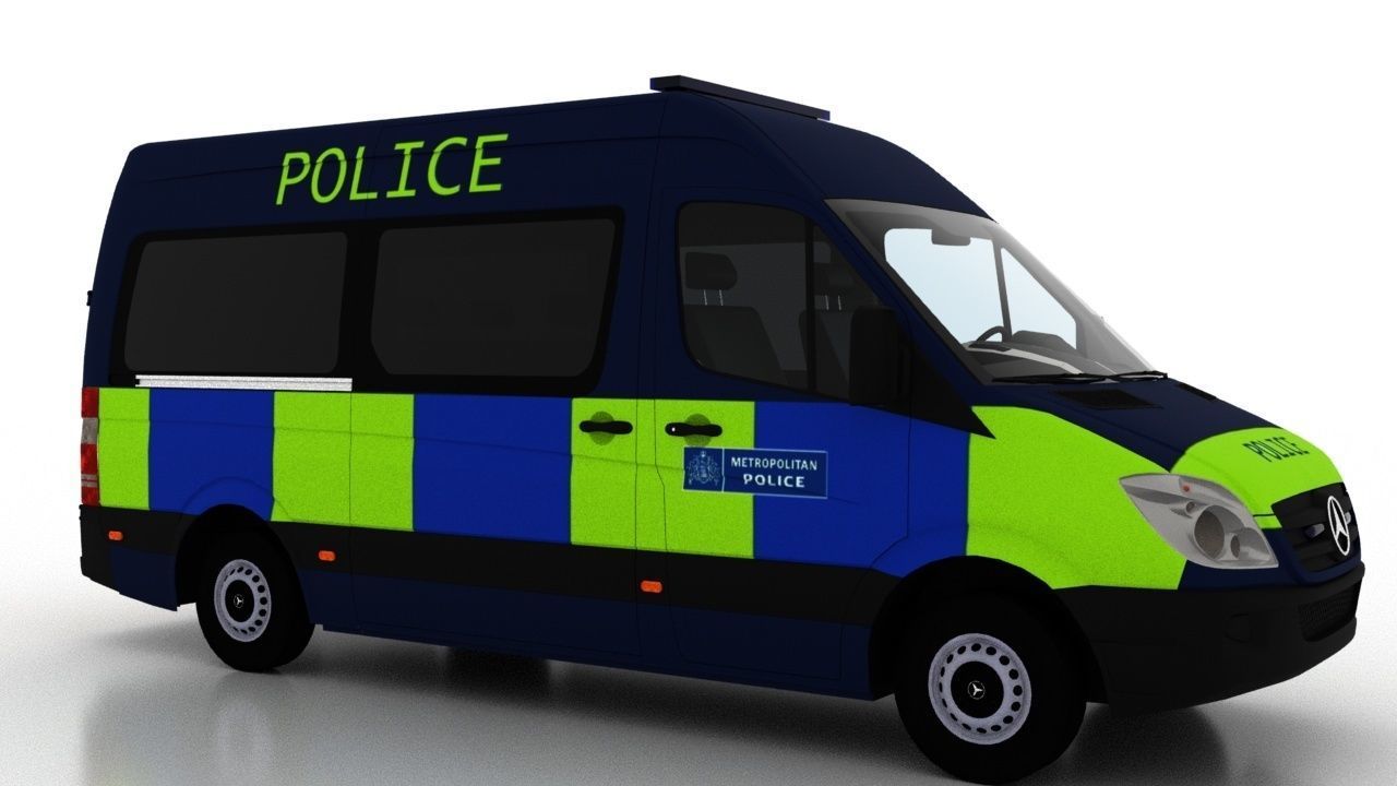 Mercedes Benz Sprinter L2H2 2009 England Police Passenger EU 3D model_1