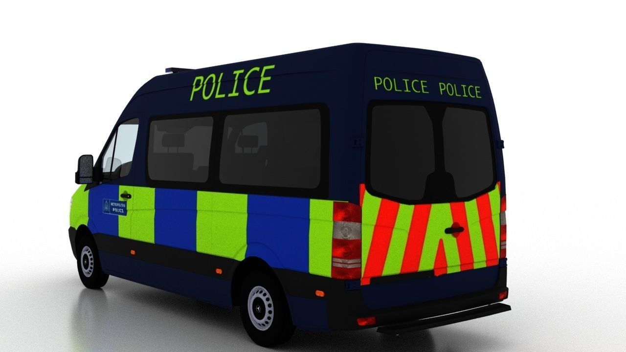Mercedes Benz Sprinter L2H2 2009 England Police Passenger EU 3D model_5