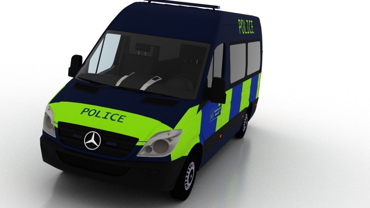 Mercedes Benz Sprinter L2H2 2009 England Police Passenger EU 3D model_12