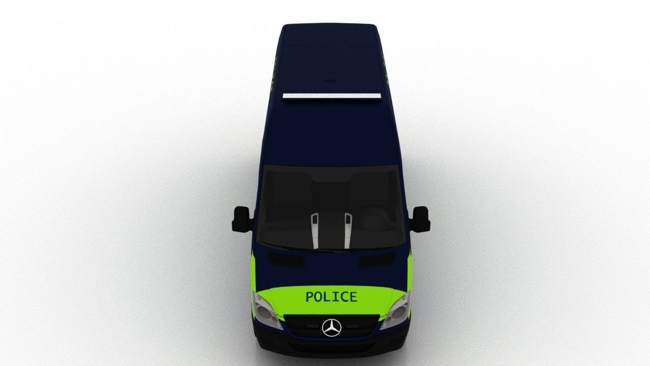 Mercedes Benz Sprinter L2H2 2009 England Police Passenger EU 3D model_13