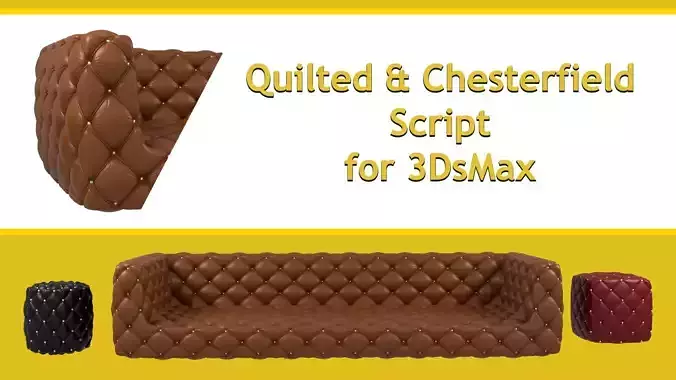 Quilted and Chesterfield Script 3D model
