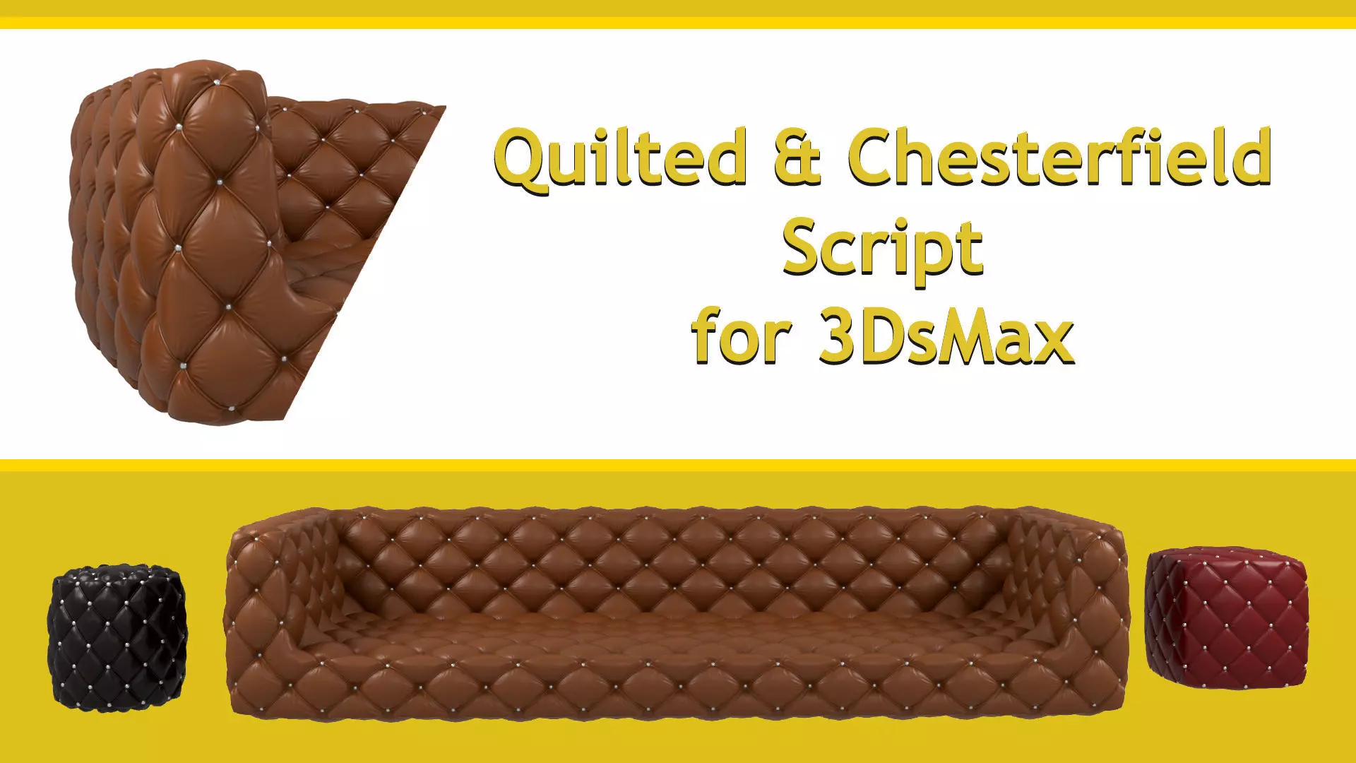 Quilted and Chesterfield Script 3D model_0