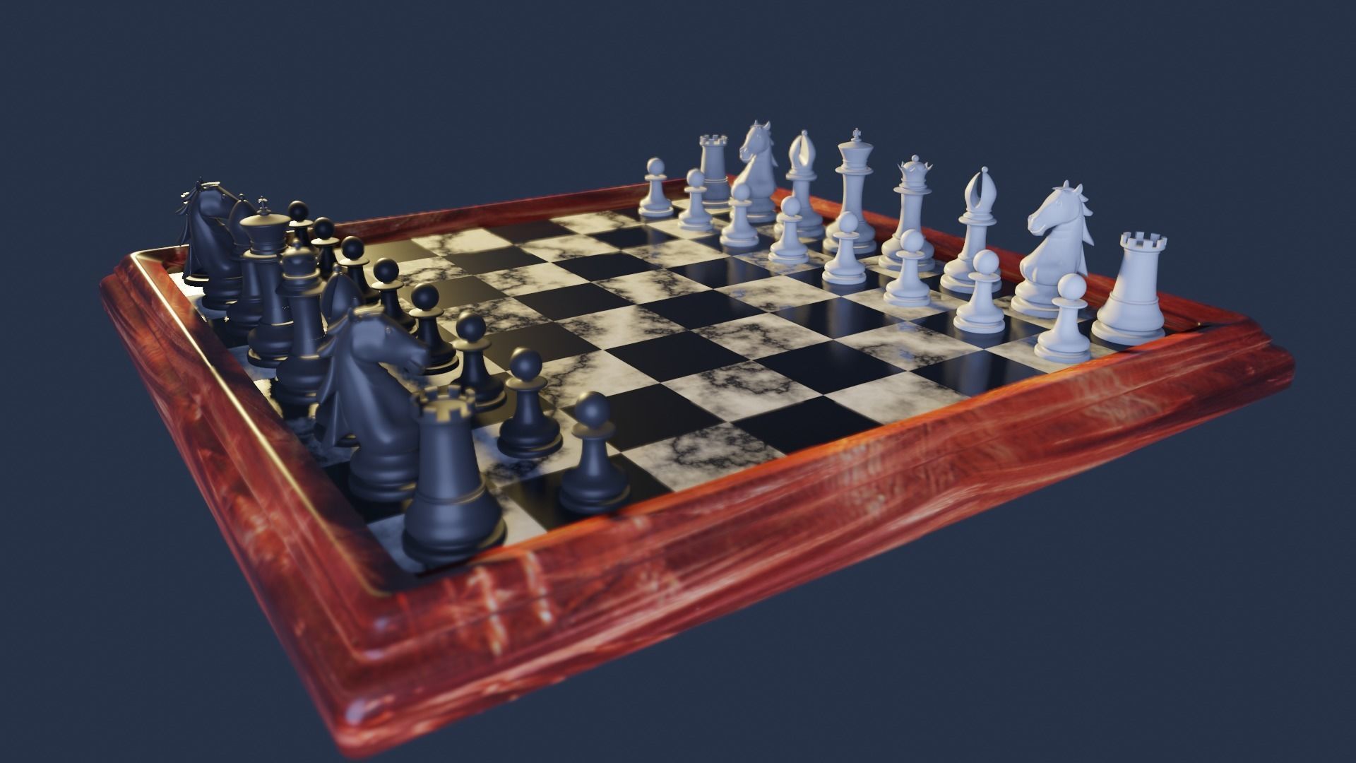 Chess set Free 3D model_1
