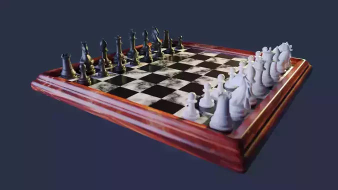 Chess set Free 3D model