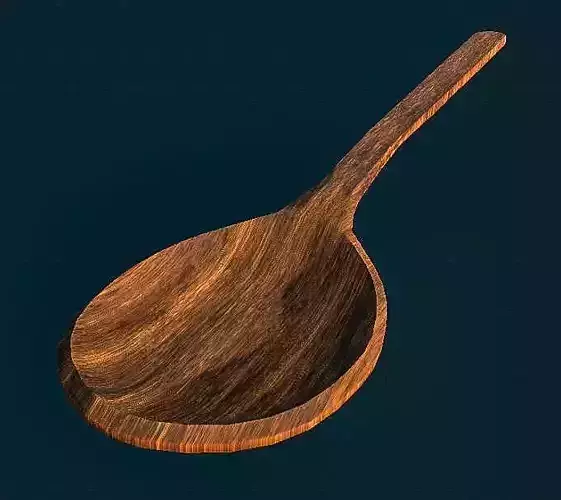 Wooden Spoon 3D Model Type 2