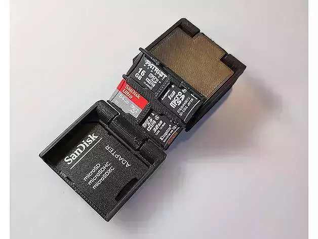 MicroSD Card Case Refined 3D model