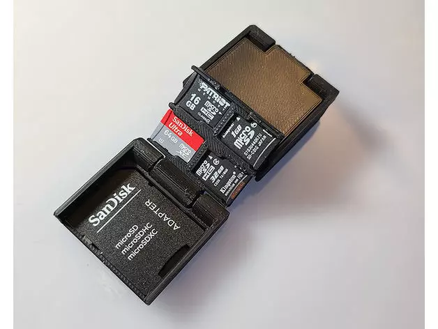 MicroSD Card Case Refined 3D model_0