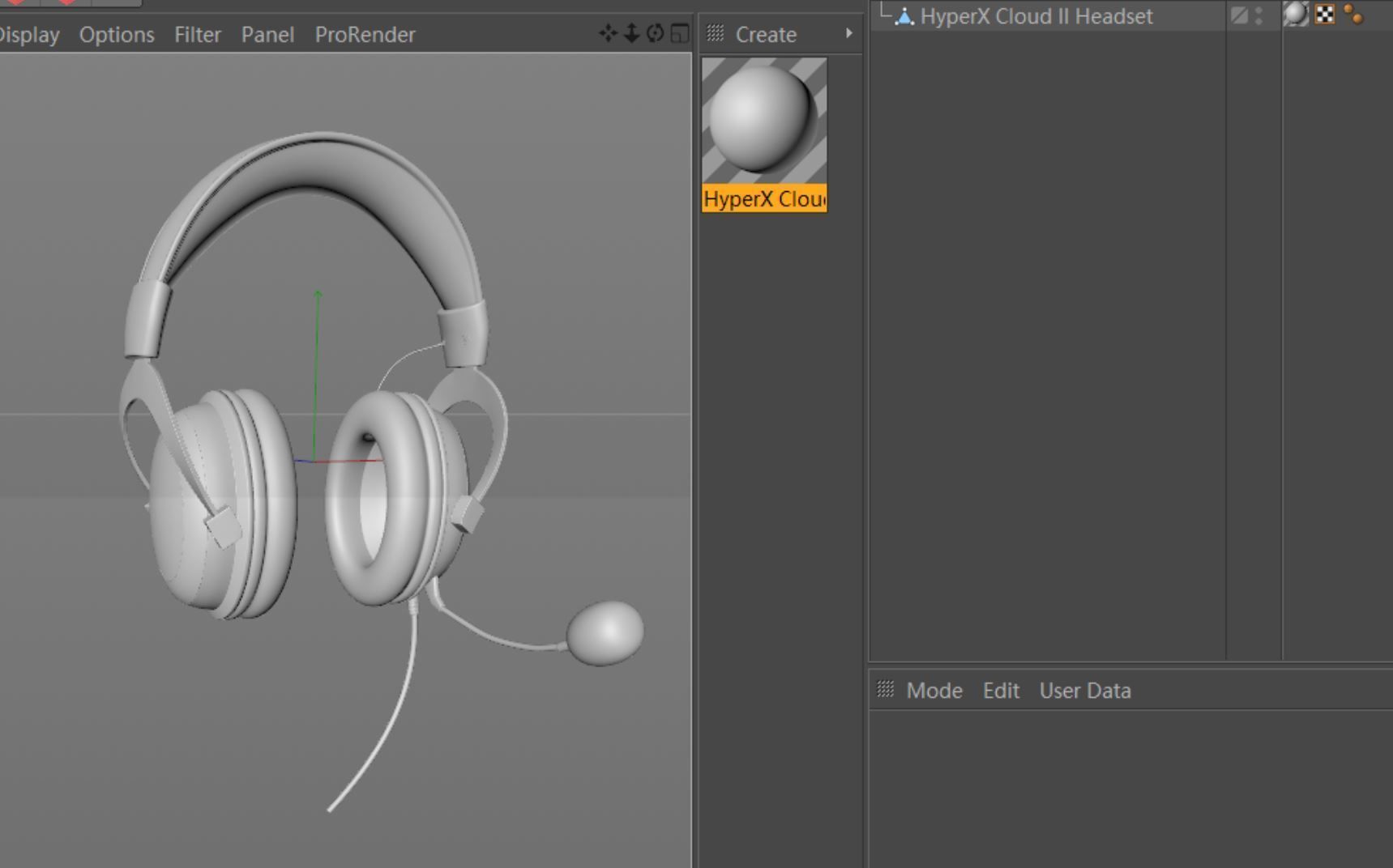 HyperX Cloud II - Gaming Headset Headphone 3D model_10