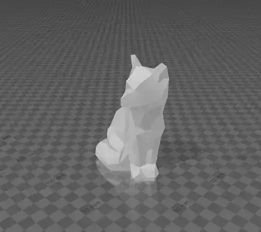 Low Poly Fox polygonal animal