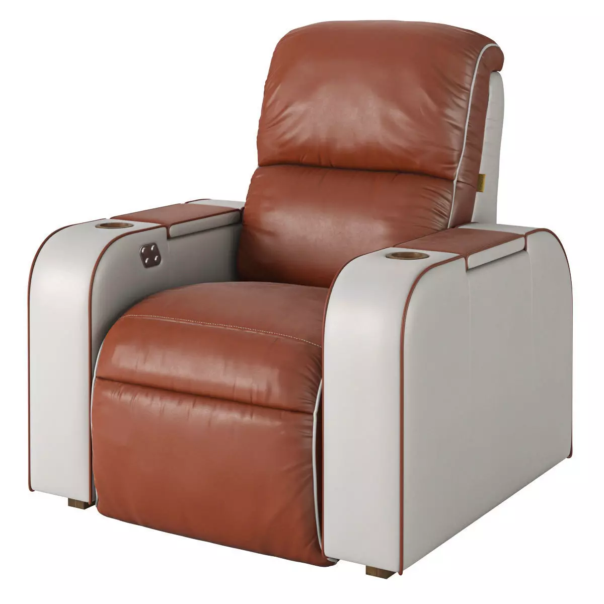 Moovia Dallas leather venice row 1 seat - 2 type of folds 3D model