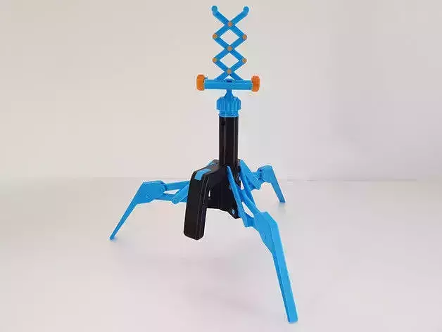 Tripod toy gun with orange handle 3D model