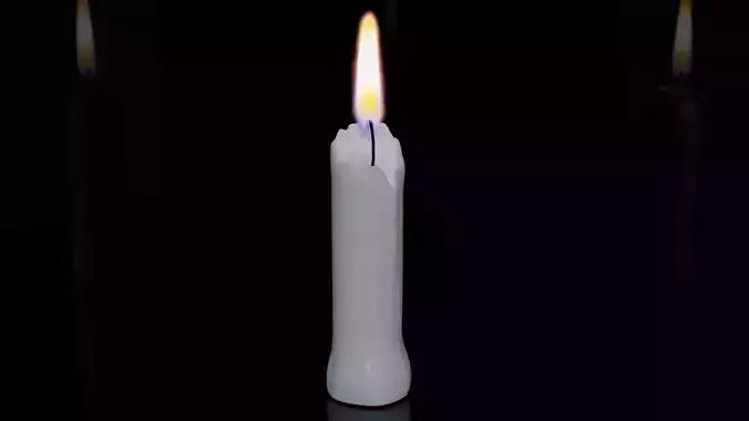 Candle burning 3D model