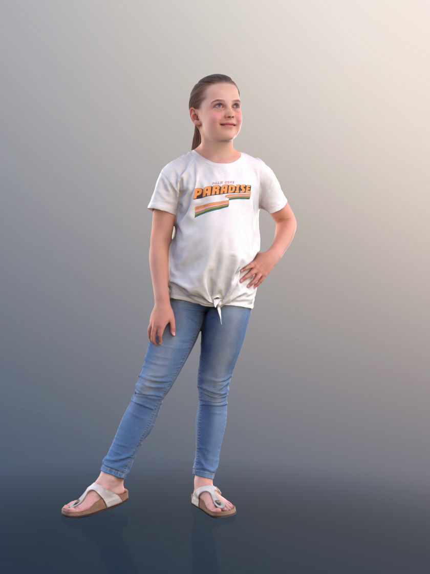 Matthilda 10263 - Girl Standing With Hand On Hips 3D model_2
