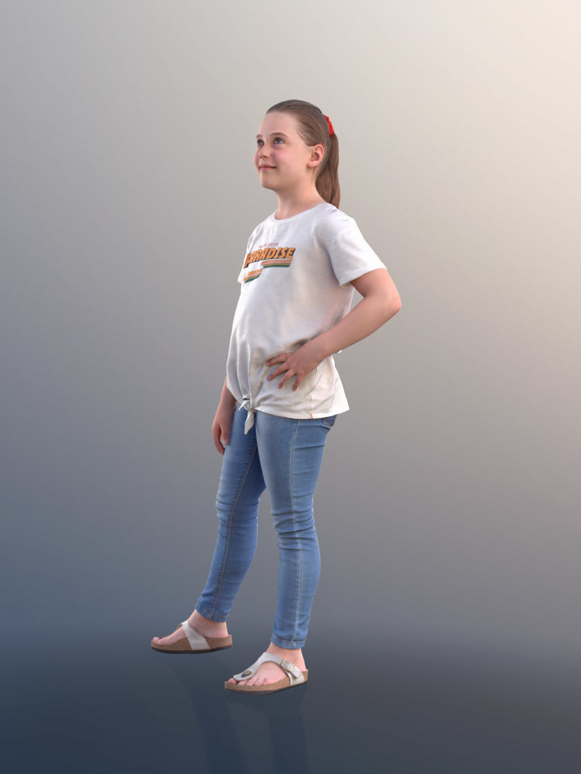 Matthilda 10263 - Girl Standing With Hand On Hips 3D model_3