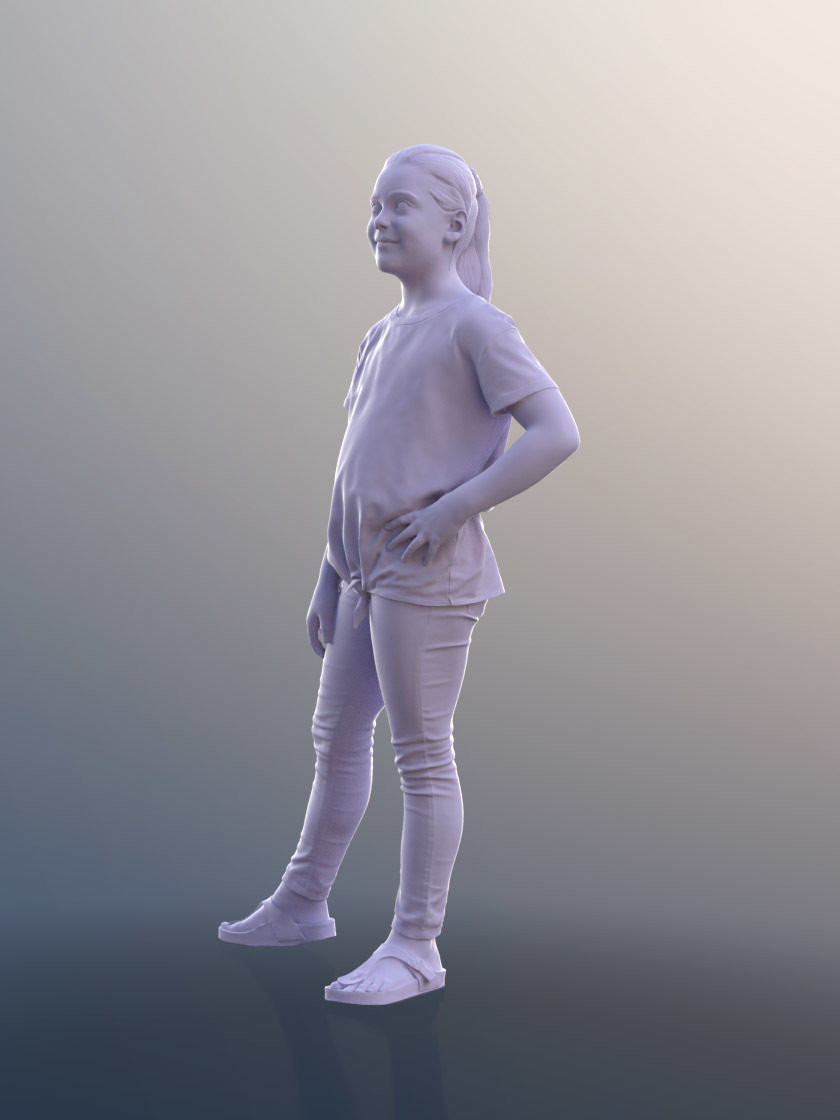 Matthilda 10263 - Girl Standing With Hand On Hips 3D model_5