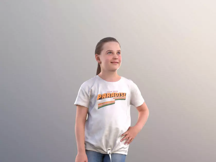 Matthilda 10263 - Girl Standing With Hand On Hips 3D model_0