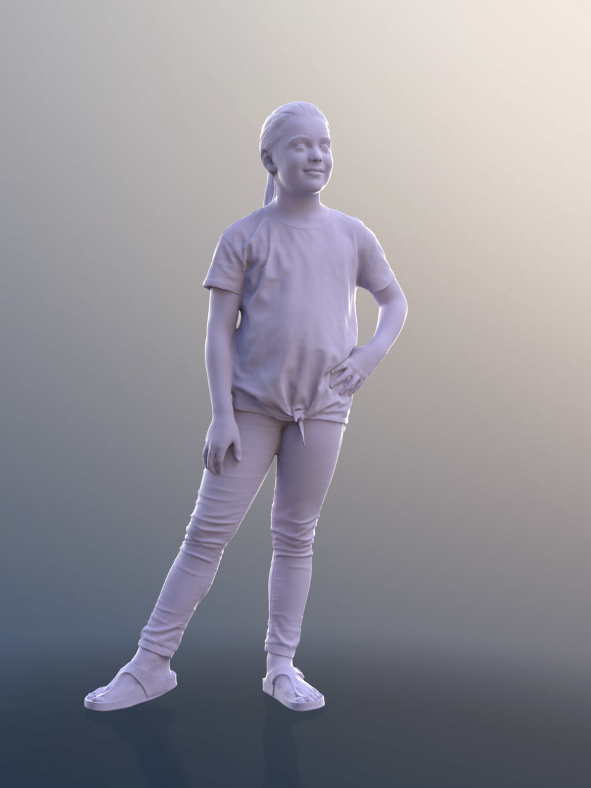 Matthilda 10263 - Girl Standing With Hand On Hips 3D model_4
