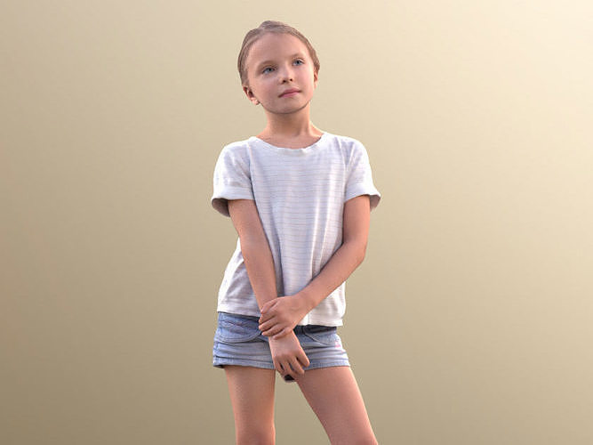 Lilly -10034  Casual Girl Standing 3D model