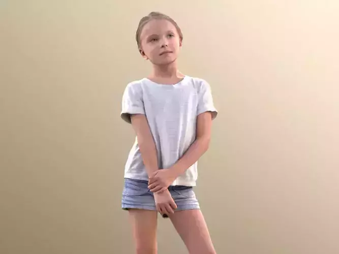 Lilly -10034  Casual Girl Standing 3D model