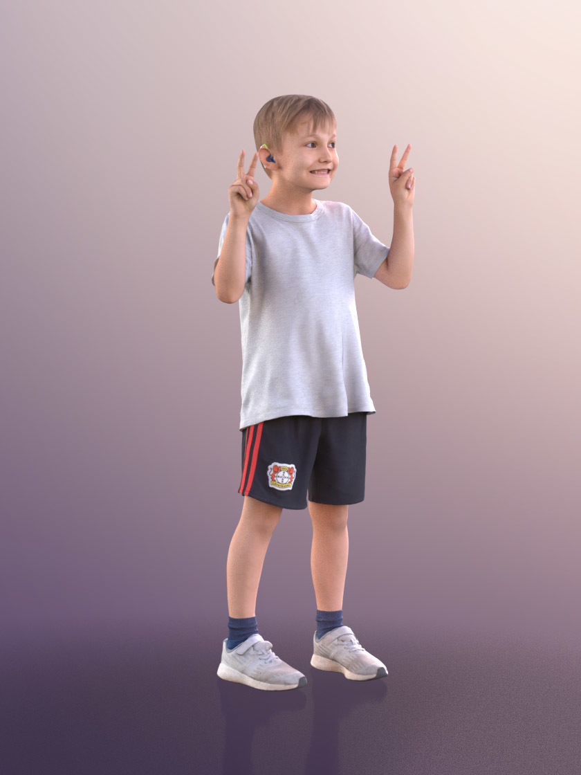 Thilo 10262 - Young Boy At A Stadium  3D model_3