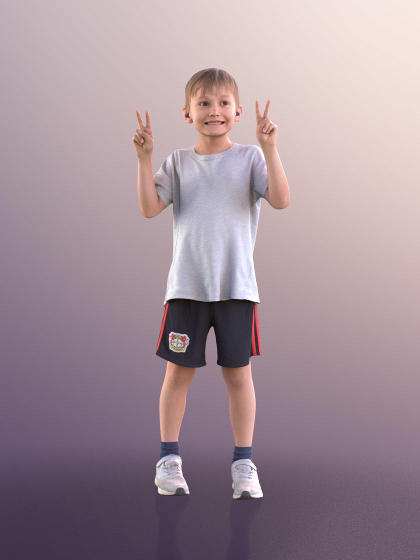 Thilo 10262 - Young Boy At A Stadium  3D model_2