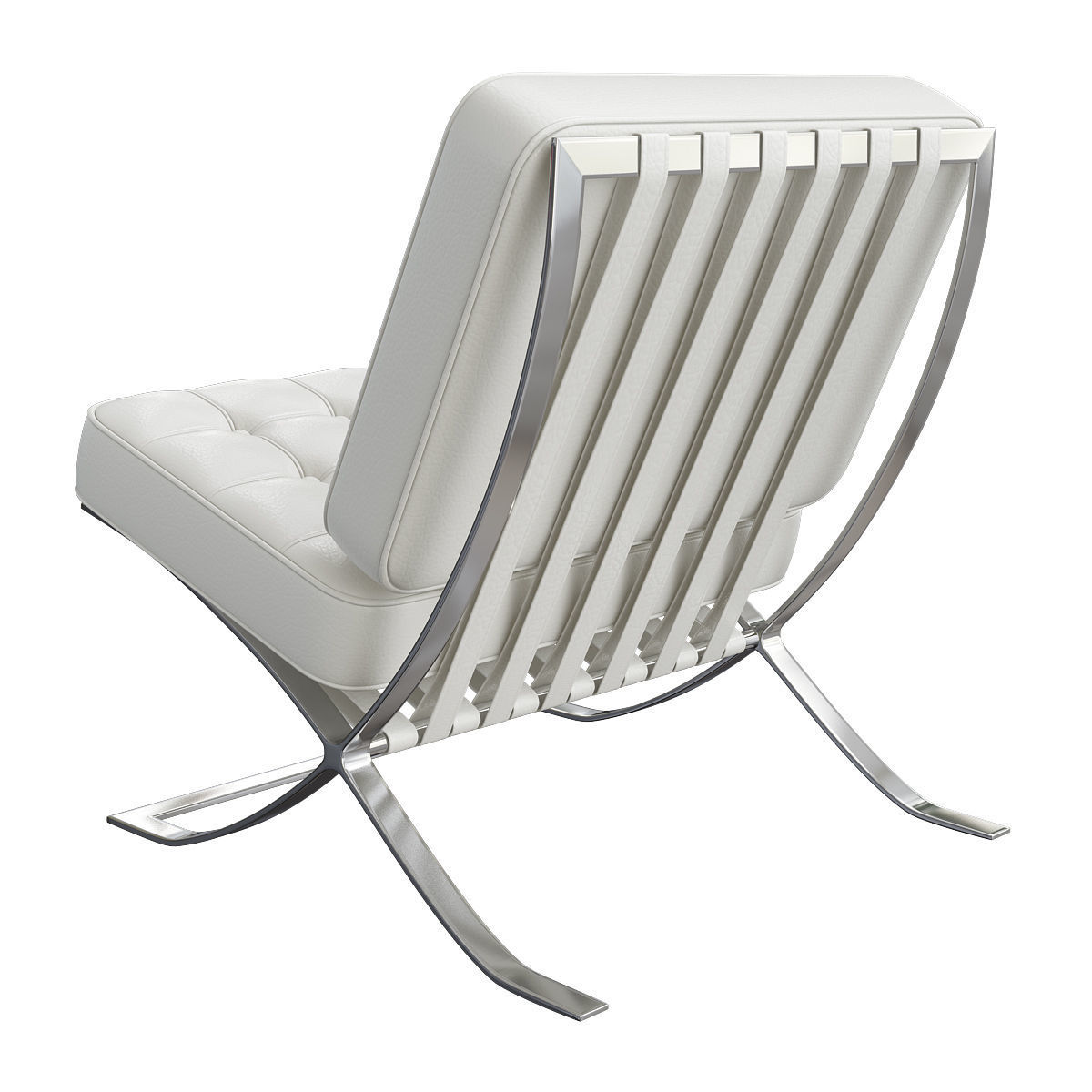 Barcelona-chair 3d model barcelona lounge chair leather 3D model_1