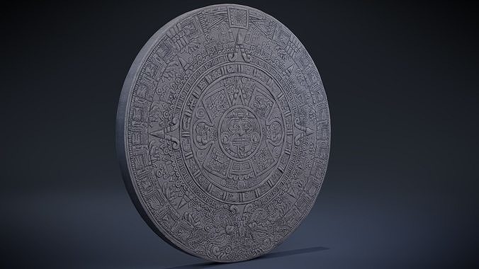 Aztec Calendar  Low-poly 3D model
