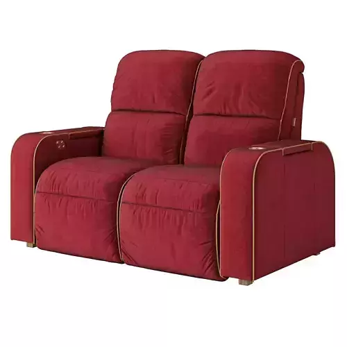 Moovia Dallas venice row 2 loveseats with pouf