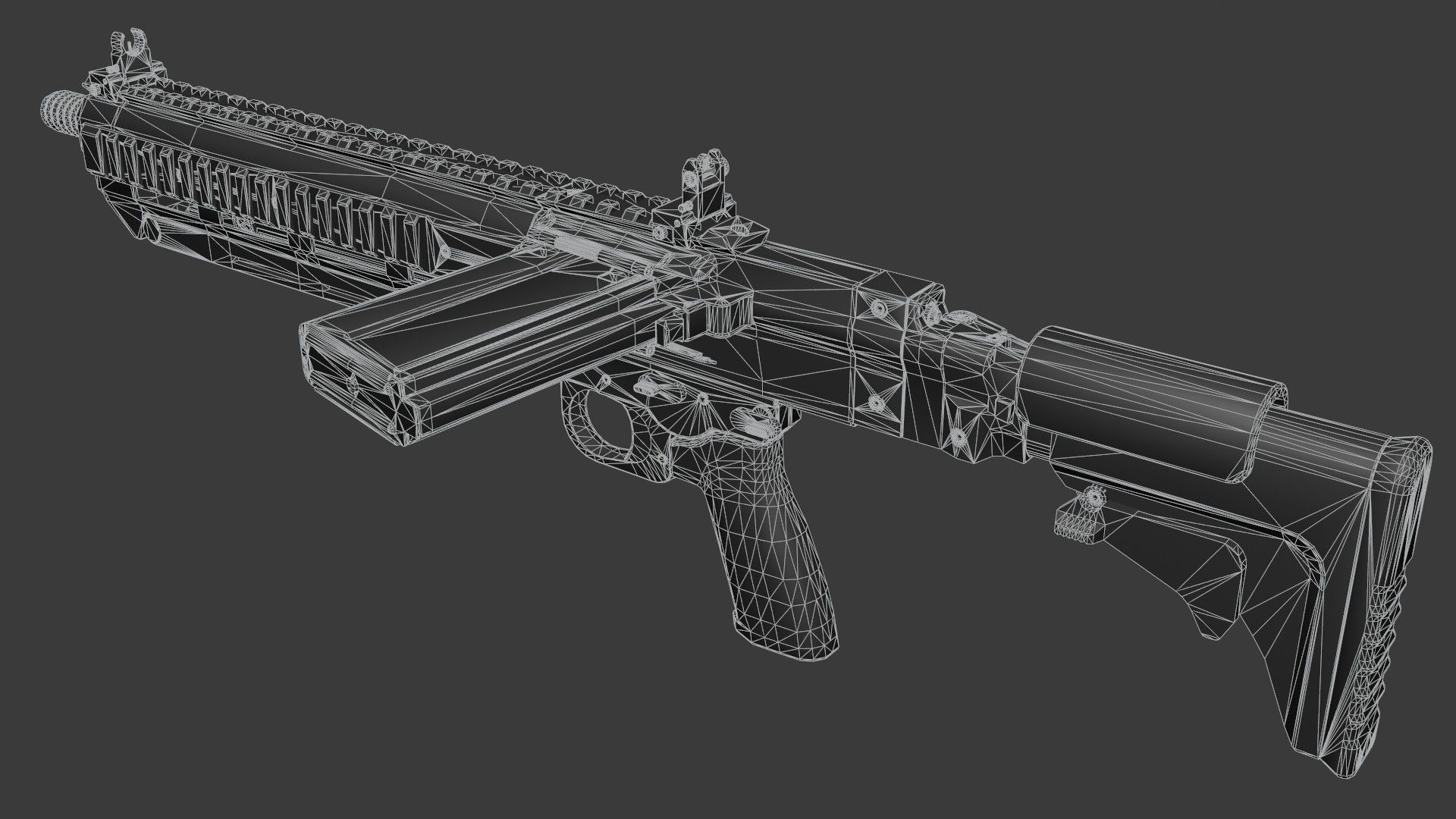 Modern FG42 Low-poly 3D model_8
