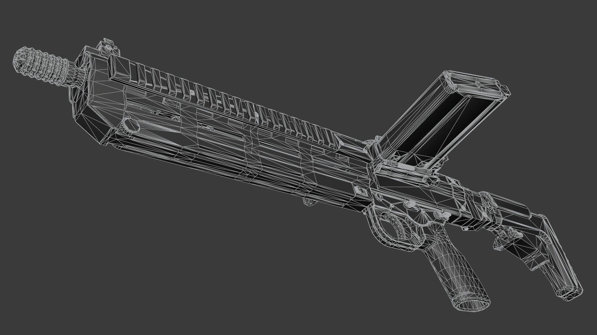 Modern FG42 Low-poly 3D model_7